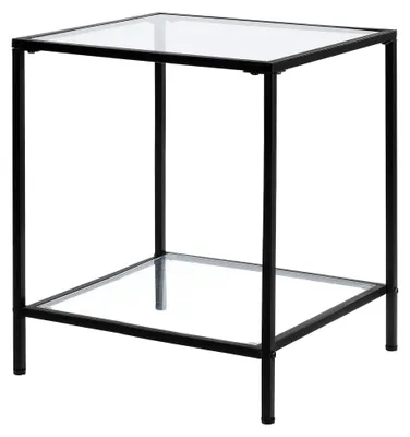 Produktbild von Beistelltisch Norrtälje 55x45x45cm mit Glasplatte und Ablage