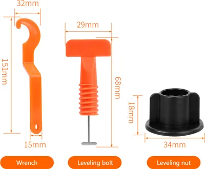 Image de 151Pcs/Set Ceramic Tile Leveling System Tools Level Tile Spacer Wall Leveler Wedges Spacers Reusable Tools