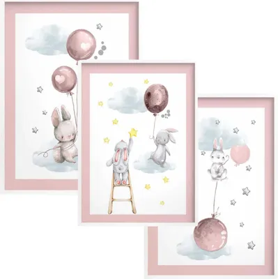 Immagine prodotto di Poster per bambini con cornice bianca per la stanza Murales per bambini