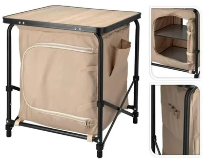 Produktbild von Redcliffs Klapptisch - Campingtisch - Zusammenklappbar - Grau - 37x51x69 cm