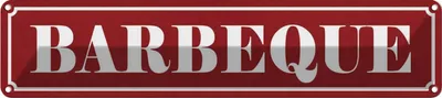 Produktbild von vianmo Blechschild 10x46 cm Barbeque