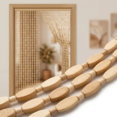 Produktbild von Bambusvorhang Türvorhang 60x180 - 120x220cm Fadenvorhang Raumteiler