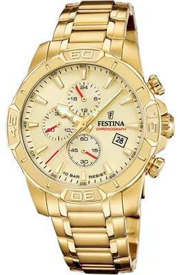 Produktbild von Festina Herrenuhr Timeless Chronograph Armbanduhr Edelstahl gold UF20705/2