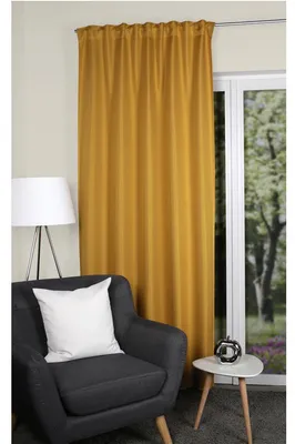 Produktbild von HOME WOHNIDEEN John 145 x 135 cm 1x Verdunklungsschal inkl. 1x Bügelband Curry