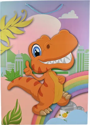 Produktbild von XXL Geschenktüte Dinosaurier 50x70cm - Große Papiertüte für Jungen Geburtstag Party