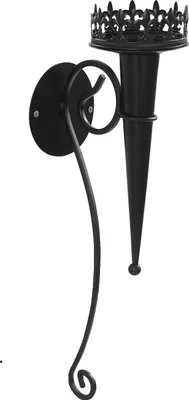 Obrázek produktu pro Nástěnný svícen, odolné železo, elegantní design, černý