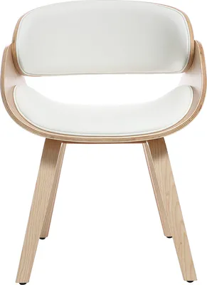 Produktbild von Miliboo - Design-Stuhl Weiß und helles Holz BENT