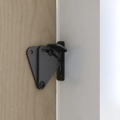 Verriegelung für Holzschiebetüren in Schwarz
