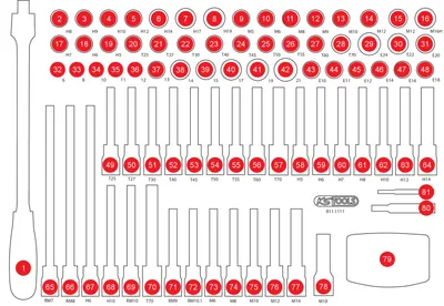Produktbild von KS TOOLS Leere Schaumstoffeinlage zu 811.1111 ( 811.1111-97 )