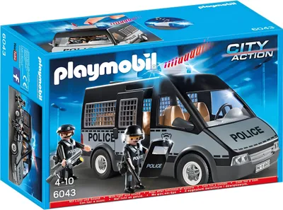 Produktbild von PLAYMOBIL® Polizei-Mannschaftswagen mit Licht und Sound, 6043, City Action, 4-10 Jahre