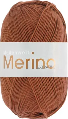 Produktbild von Lana Grossa MEILENWEIT 100 g MERINO EXTRAFINE weiche 4-fach Merino-Sockenwolle 420 m Farbe 2456 - Nougat
