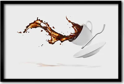 Produktbild von Bild 60x40 MDF-Rahmen, Wandkunst verschütteten Kaffee