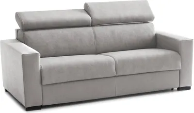 Produktbild von Schlafsofa Daankou, 3-Sitzer-Sofa, 100%  Italy, Wohnzimmersofa mit drehbarer–ffnung, mit verstellbaren Kopfstützen und serienmäßigen Armlehnen, Cm 220x95h85, Grau