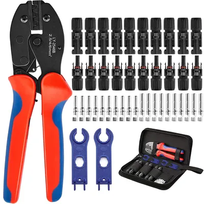 Produktbild von Solar-Crimpzange-Set mit 10 Paaren Steckverbinder