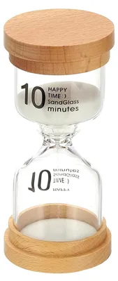 Image de Sablier - Chronomètre pour 10 minutes - En verre borosilicaté - Blanc - 1 pièce