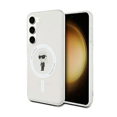 Zdjęcie produktu dla Etui MagSafe do Samsung Galaxy S23 - Etui na tył Karl Lagerfeld IML Ikonik - Przezroczysty