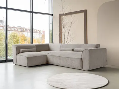 Produktbild von MIUFORM Flex Felix Modulares Ecksofa L-FORM LINKS - 265 x 169 cm - Dunkelbeige - Sofa Couch