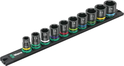 Produktbild von 9607 Nuss-Magnetleiste B Impaktor 1 Steckschlüsseleinsatz-Satz 3/8" (schwarz/grün, 10?teilig, für Schlagschrauber)