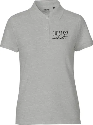 Produktbild von Huuraa Damen Polo Shirt Juist verliebt L Sport Grey Bio Baumwolle Fairtrade Poloshirt Geschenkidee