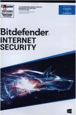 Produktbild von Bitdefender Internet Security, 10 Geräte, 18 Monate, Code in a Box