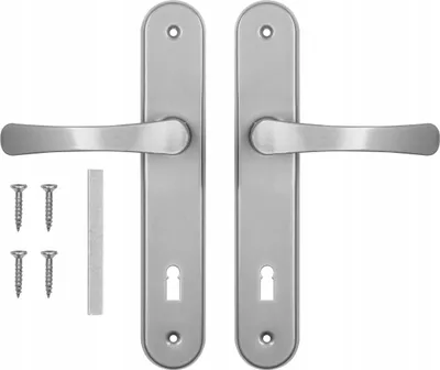 Produktbild von ADGO® Türgriff 60 mm Schlüssel Silber Links Rechts Zimmertürgriff-Set