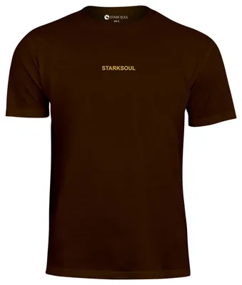 Produktbild von STARK SOUL® T-Shirt Baumwolle STARK SOUL EMBOSSED – Braun - Gr.: 3XL