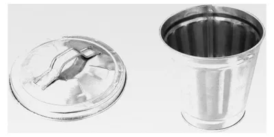 Produktbild von Kompakter Tischabfalleimer mit Deckel für Büro, Küche und Wohnheim als Blumentopf und Müllbehälter 3,7 Zoll