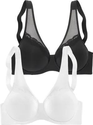 Produktbild von PETITE FLEUR Minimizer-BH weiß+schwarz Größe 85 E