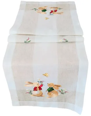 Produktbild von Tischläufer ZITA Osterhasen & Schmetterlinge Polyester 40 x 140 cm