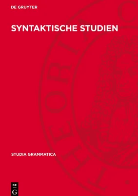 Produktbild von Syntaktische Studien