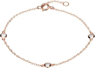 Produktbild von Armband 925er Silber rosévergoldet Zirkonia