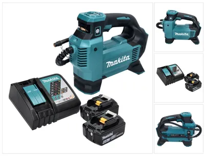 Produktbild von Makita DMP 181 RG Akku Kompressor 18 V 11,1 bar + 2x Akku 6,0 Ah + Ladegerät