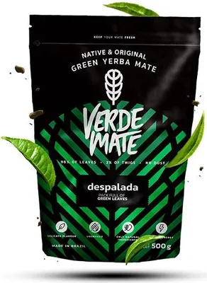 Produktbild von Verde Mate - Mate Tee Despalada 500g - Dicke Blätter 5mm - 100% Blätter Ohne Stängel, Natürliche Energie - Luftgetrocknet, Mild - Yerba Mate Brasilien