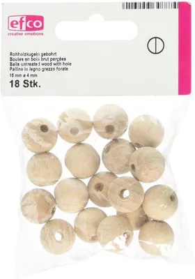 Immagine prodotto di Rayher Hobby GmbH Sfera di legno 15 mm naturale forata