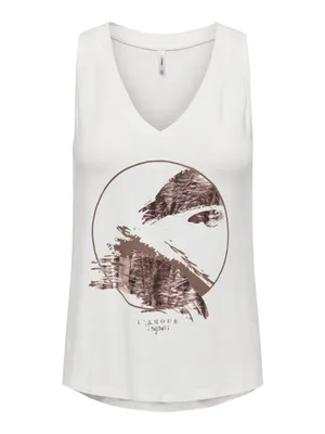 Produktbild von Only Linnea ärmelloses T-shirt Weiß S Frau Weiß S