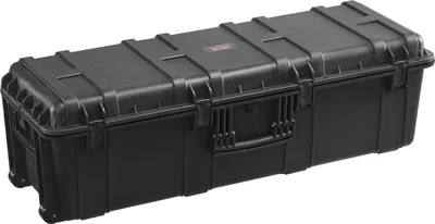 Zdjęcie produktu dla VEVOR 5.5 cu. ft. twarda walizka na każdą pogodę, wodoodporna twarda walizka o dużej pojemności, wodoodporna osłona IP67 dla dużych urządzeń, czarna