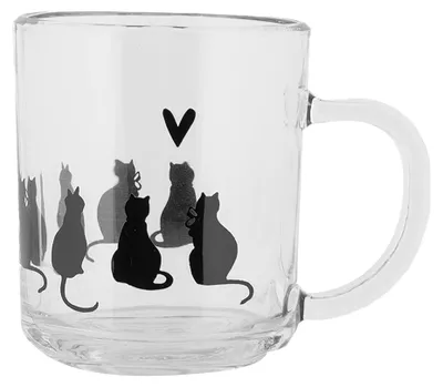 Produktbild von Clayre & Eef Teeglas 200 ml Transparant Glas Katzen