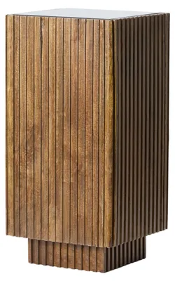 Produktbild von Light & Living GATURA Säule dunkles Holz mit braunem Glas – 30x30x60 cm