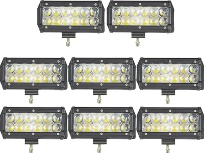 Produktbild von Greenmigo 8X 36W LED Zusatzscheinwerfer 12V 24V 3600LM Arbeitsscheinwerfer LED Scheinwerfer IP67 Wasserdicht Abstrahlwinkel 90 Grad Flutlichtstrahler