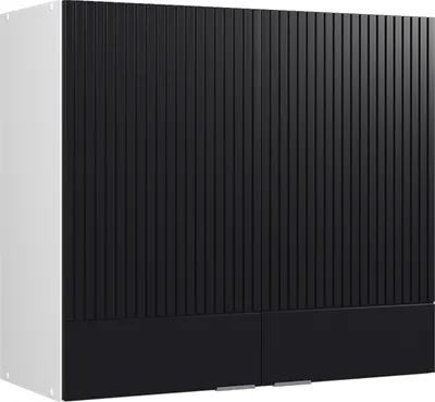 Produktbild von Küchenglasschrank Vicco Fame-Line Schwarz gestreift 80 cm, Model 50613