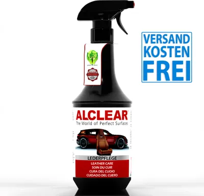 Produktbild von ALCLEAR 721LP Lederpflege für Auto & Sofa, 1000 ml mit Sprühkopf & Tuch
