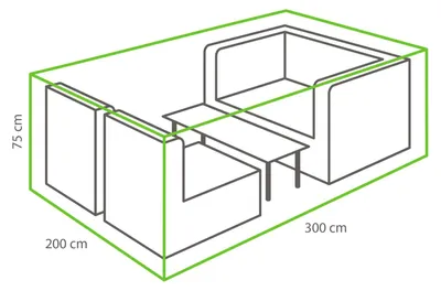 Produktbild von Lounge-Set Schutzhülle L 300 x 200 x 75 cm