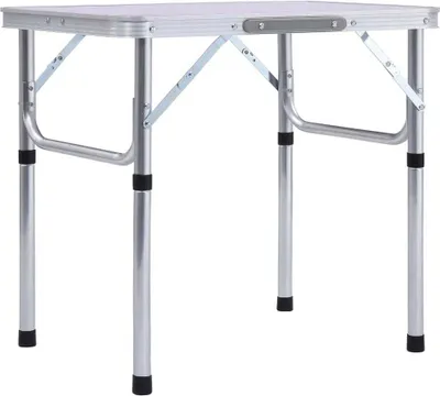 Immagine prodotto di Tavolo da campeggio pieghevole in alluminio bianco 60x45 cm