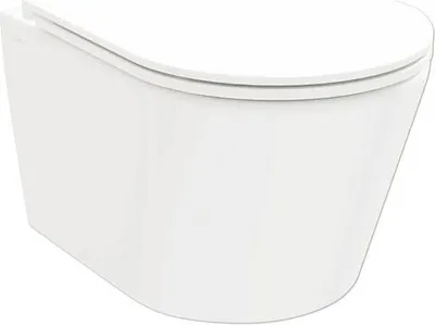 Obrázok produktu pre Závesné WC set RAVAK Flow bez splachovacieho kruhu biela vč. WC dosky X01985