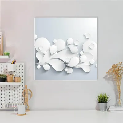 Produktbild von Design Stahlmagnettafel Quadratisch 50x50cm Papiertropfen