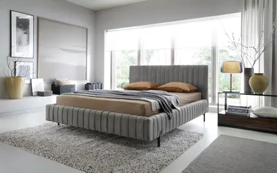 Obrázok produktu pre Čalúnená posteľ 180x200 ELENTORIA - tmavo šedá