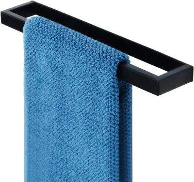Zdjęcie produktu dla Wieszak na ręczniki - akcesoria łazienkowe - do zawieszania ręczników - stal nierdzewna - 30 cm - matowy czarny