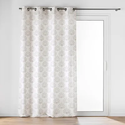 Produktbild von Gardine MAJESTICA mit Ösen, natur gold bedruckt, aus Polyester und Metallfaser, 140x260cm