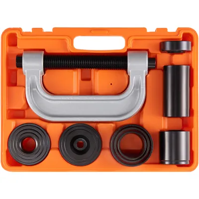 Produktbild von VEVOR 10tlg Traggelenk Kugelgelenk Abzieher Kugelgelenk Ausdrücker Satz, 360 x 285 x 70 mm Universal Kugelgelenk Auspresswerkzeug Set Kohlenstoffstahl Kfz Werkzeug Satz mit Kasten Kugelgelenkabzieher