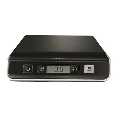 Immagine prodotto di DYMO M5 - Bilancia per lettere - Capacità: 5 kg / 5 pounds - Graduazione: 2 g / 0,1 ounce - 20 cm x 20 cm - Nero/Argento